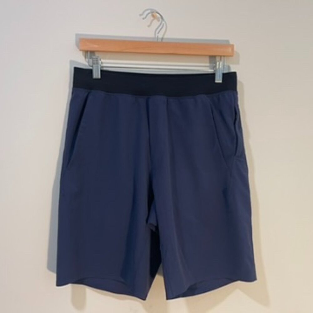 Mens Lululemon T.H.E. Linerless Short 9" - Navy Blue - Medium